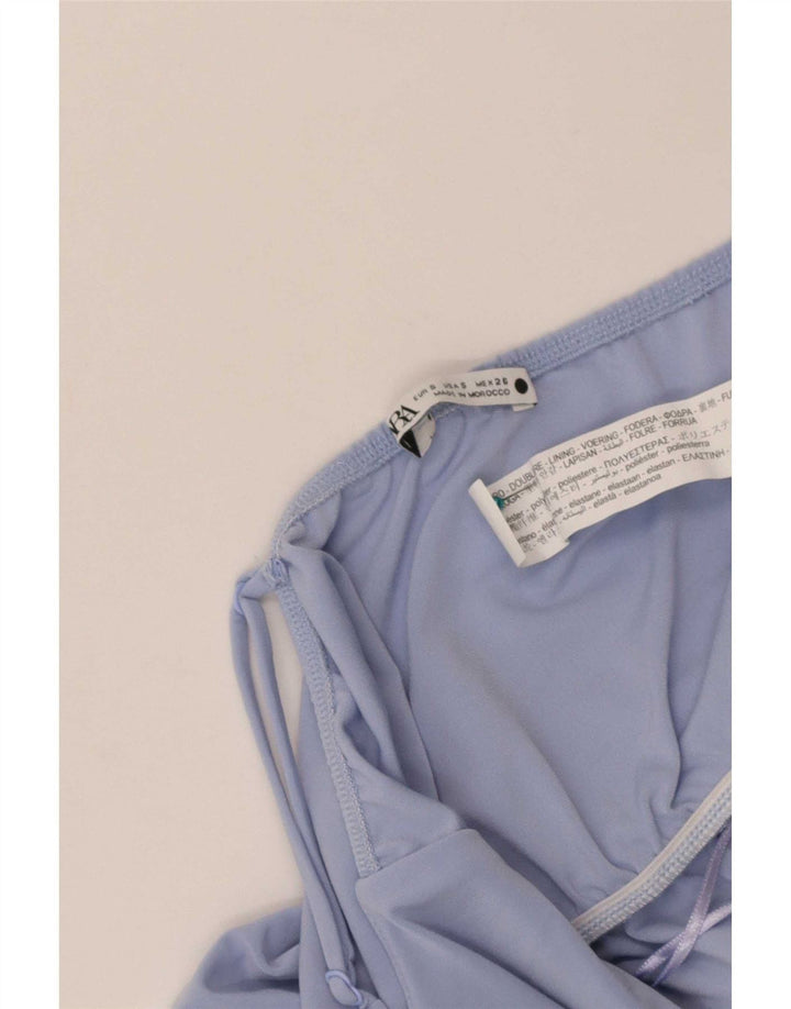 Zara Γυναικεία Μαγιό UK 8 Small Blue Polyester