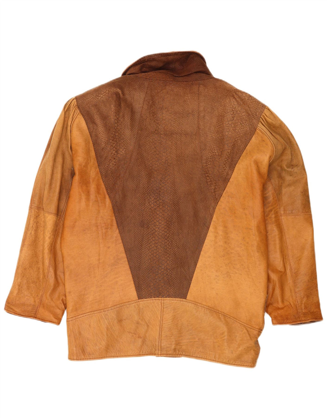Vintage γυναικείο υπερμεγέθη μπουφάν UK 16 Large Brown Animal Print