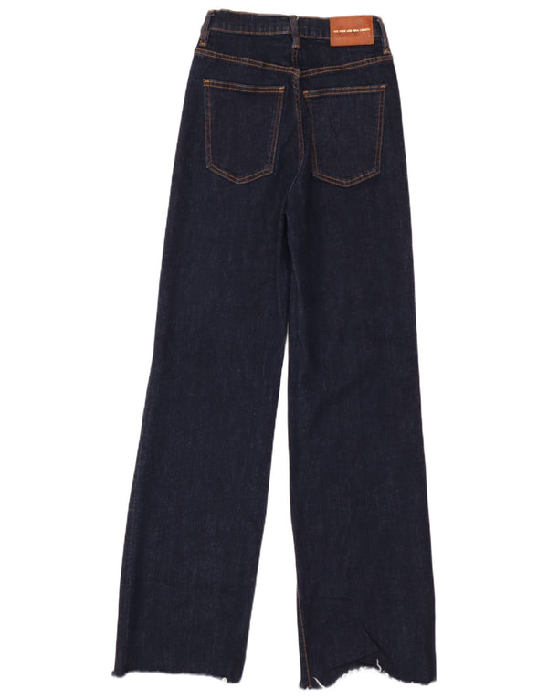 Zara Γυναικείο φαρδύ τζιν EU 34 2XS W24 L34 Navy Blue Cotton
