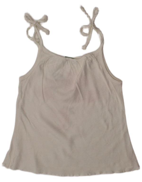 BENETTON Baby Girls Graphic Vest Top 12-18 Months White