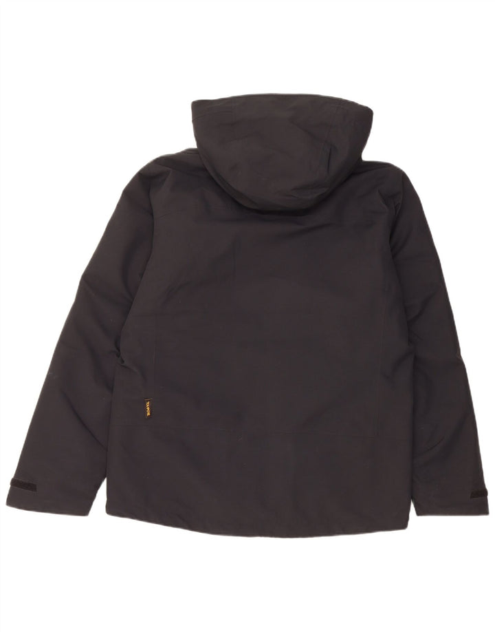 Jack Wolfskin Ανδρικό μπουφάν με κουκούλα αντιανεμικό UK 34 μικρό μαύρο πολυεστέρα
