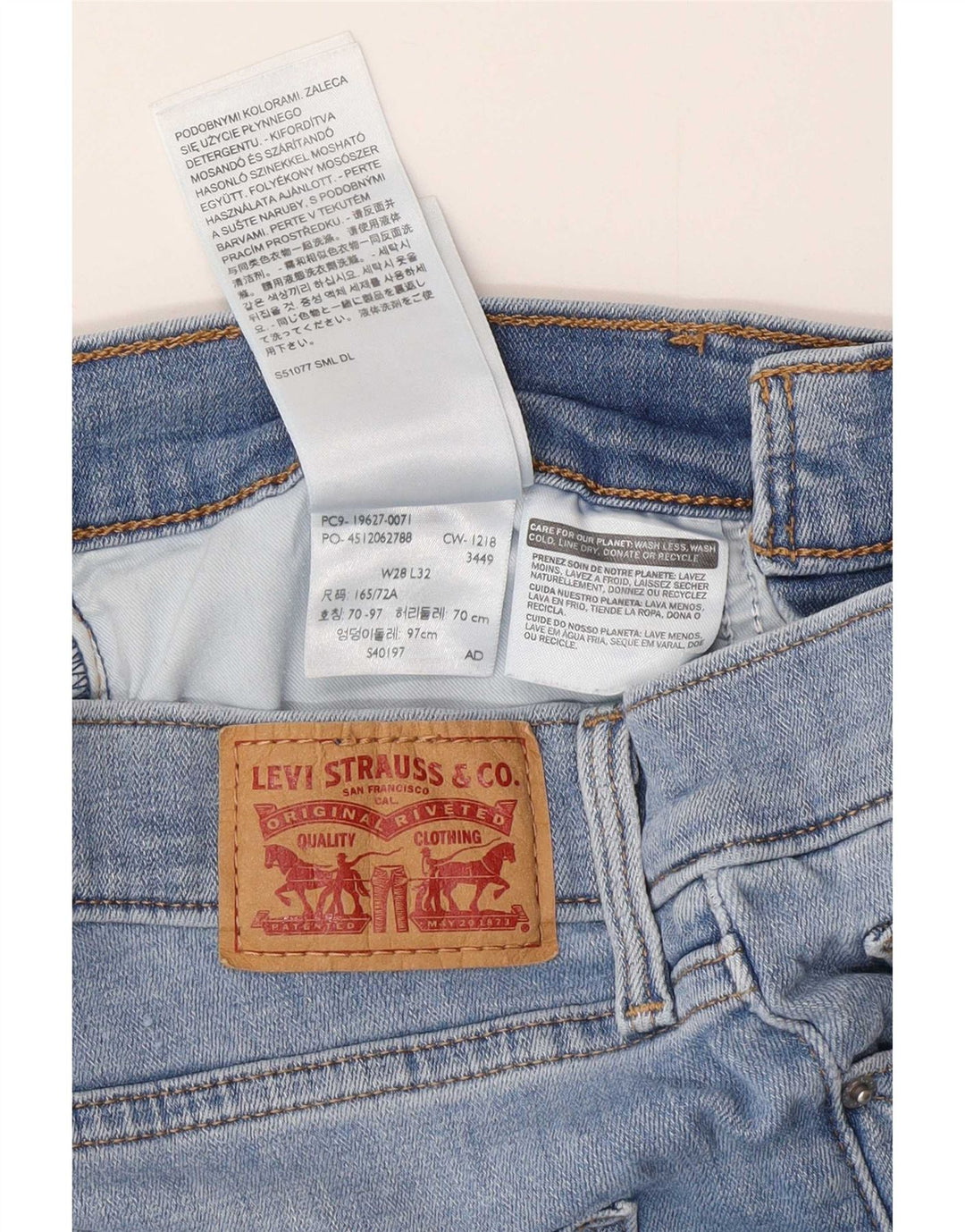 Levi's Womens 312 Shaping Slim Jeans W28 L27 Μπλε βαμβακερό