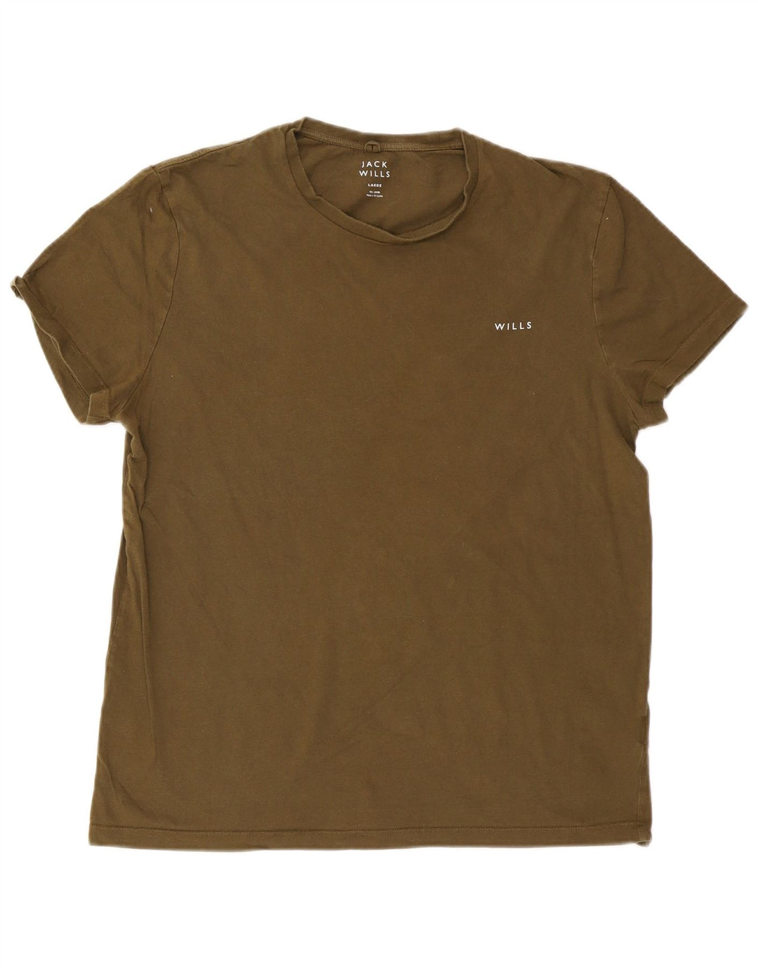 Jack Wills Ανδρικό T-Shirt Top Large Khaki Cotton