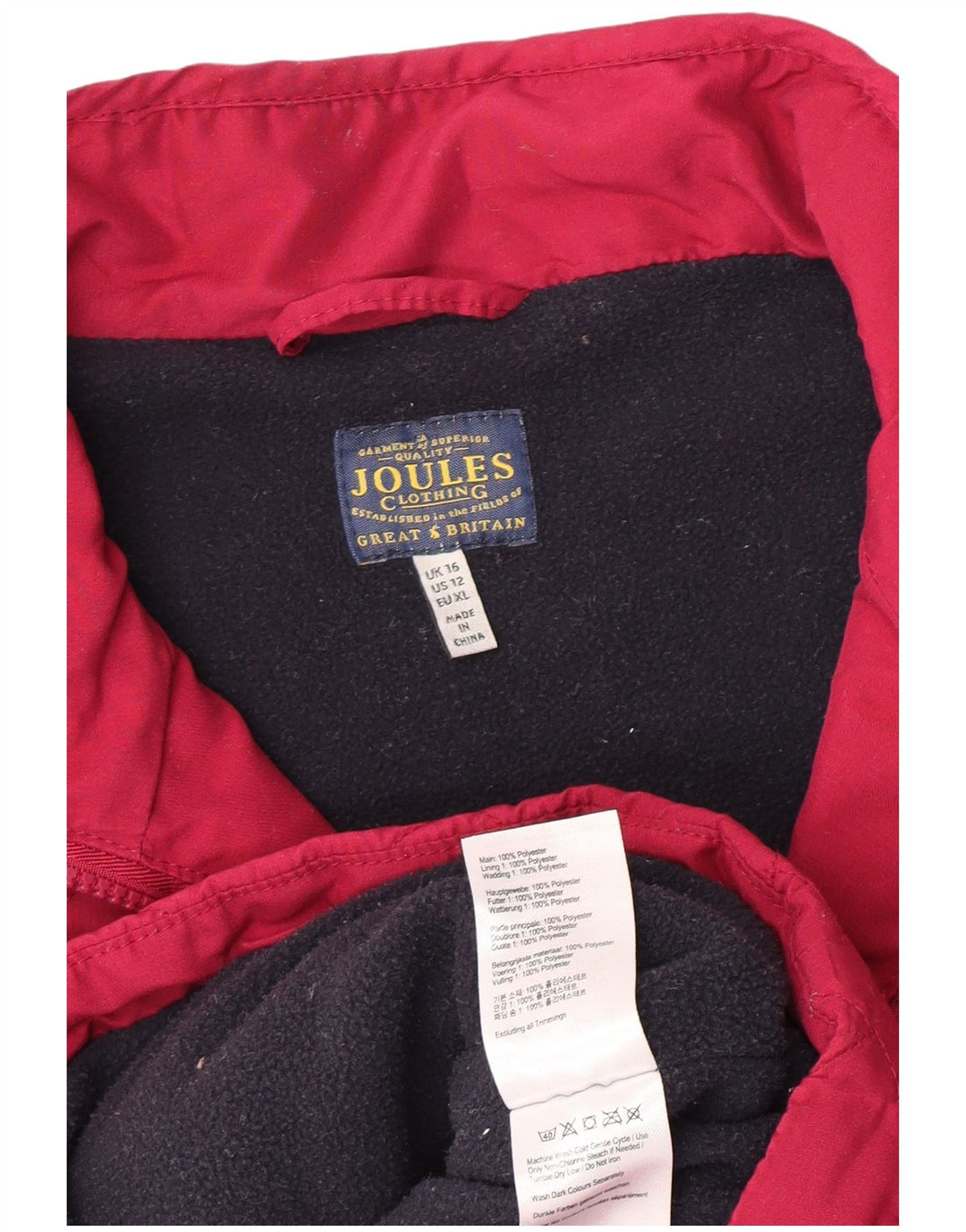 Joules Γυναικείο Καπιτονέ Gilet UK 16 Μεγάλος Ροζ Πολυεστέρας