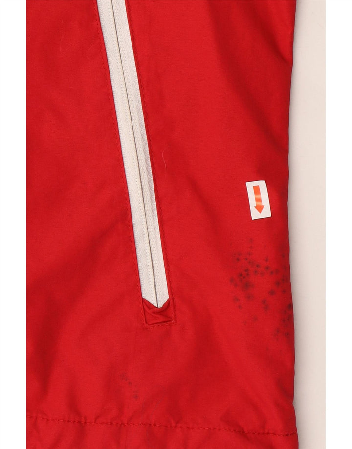 SUPERDRY Womens Graphic Hooded Rain Jacket UK 10 Small Red Colourblock Vintage Superdry and Second-Hand Superdry from Messina Hembry 