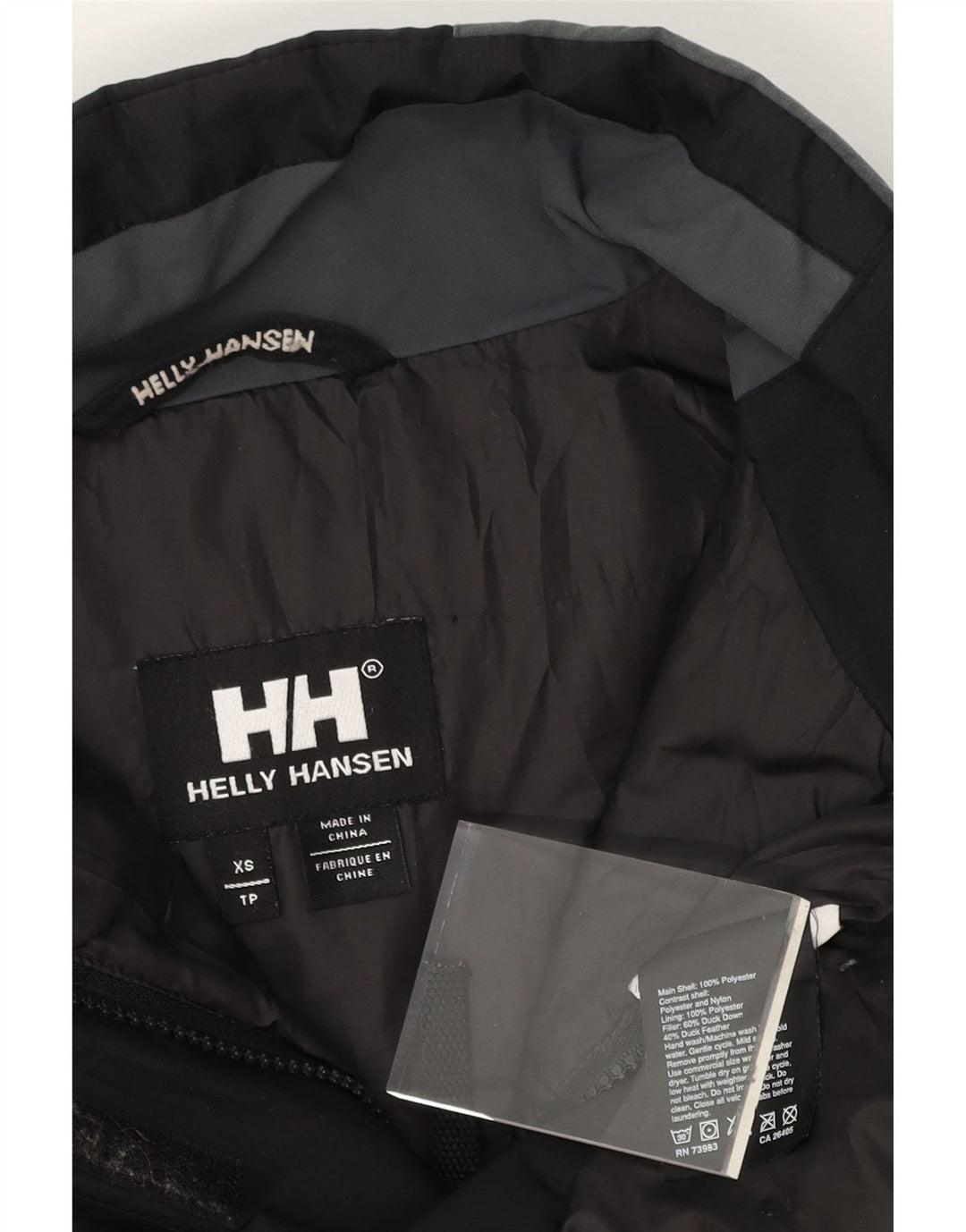 HELLY HANSEN Womens Padded Jacket UK 6 XS Black Colourblock Polyester Vintage Helly Hansen and Second-Hand Helly Hansen from Messina Hembry 