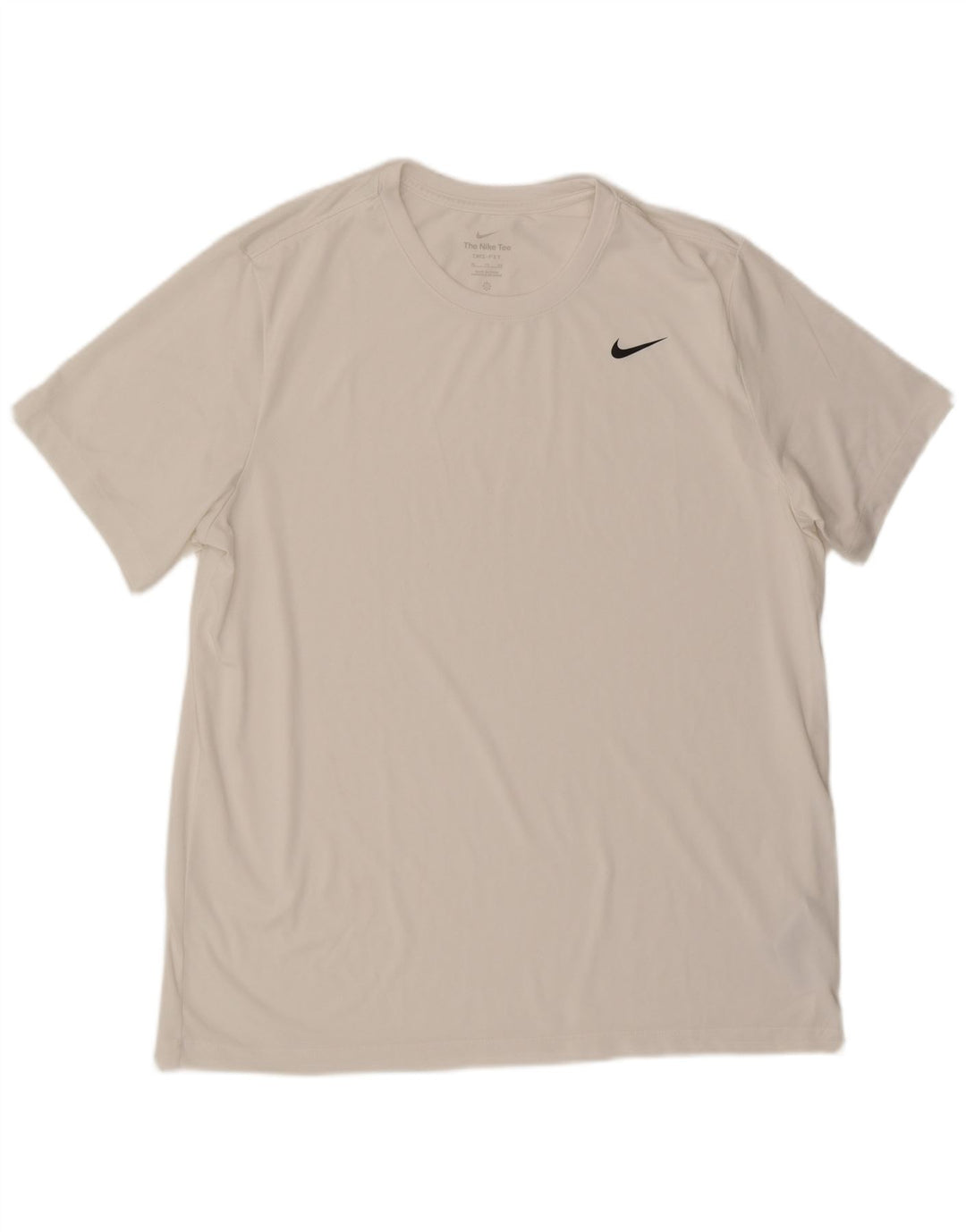 Ανδρικό T-Shirt NIKE Dri Fit Top XL Λευκό πολυεστέρα
