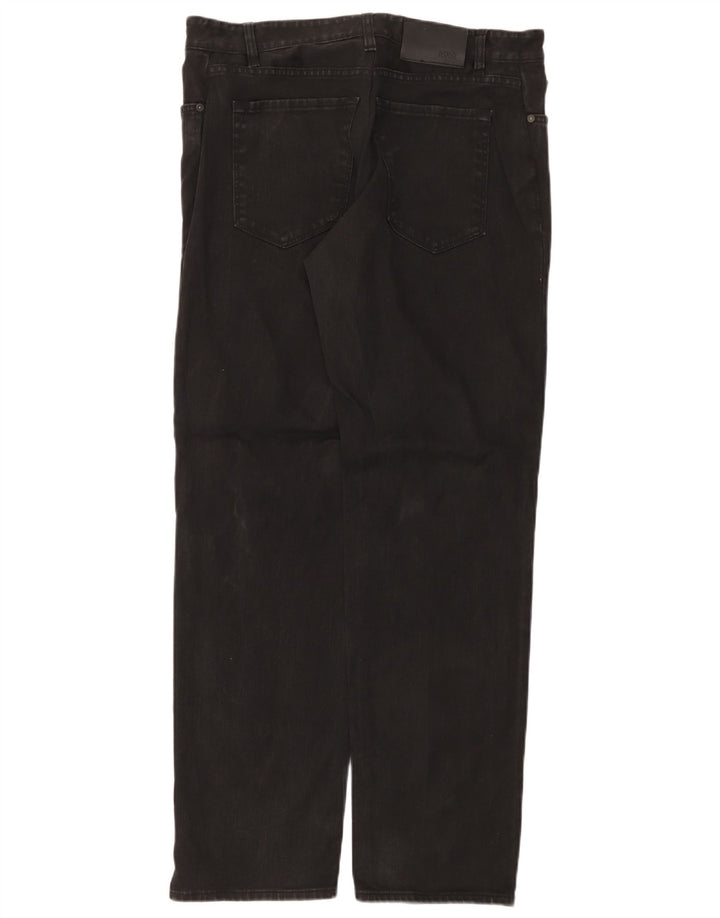 Ανδρικό τζιν ίσιο Hugo Boss W32 L32 Μαύρο βαμβακερό