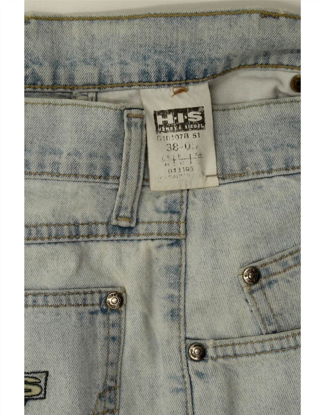 H.I.S Womens Denim Shorts UK 10 Small W28  Blue Vintage H.I.S and Second-Hand H.I.S from Messina Hembry 