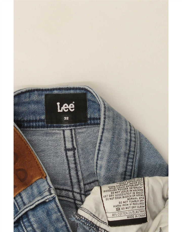 Lee Mens Slim Straight Jeans W32 L33 Blue Cotton