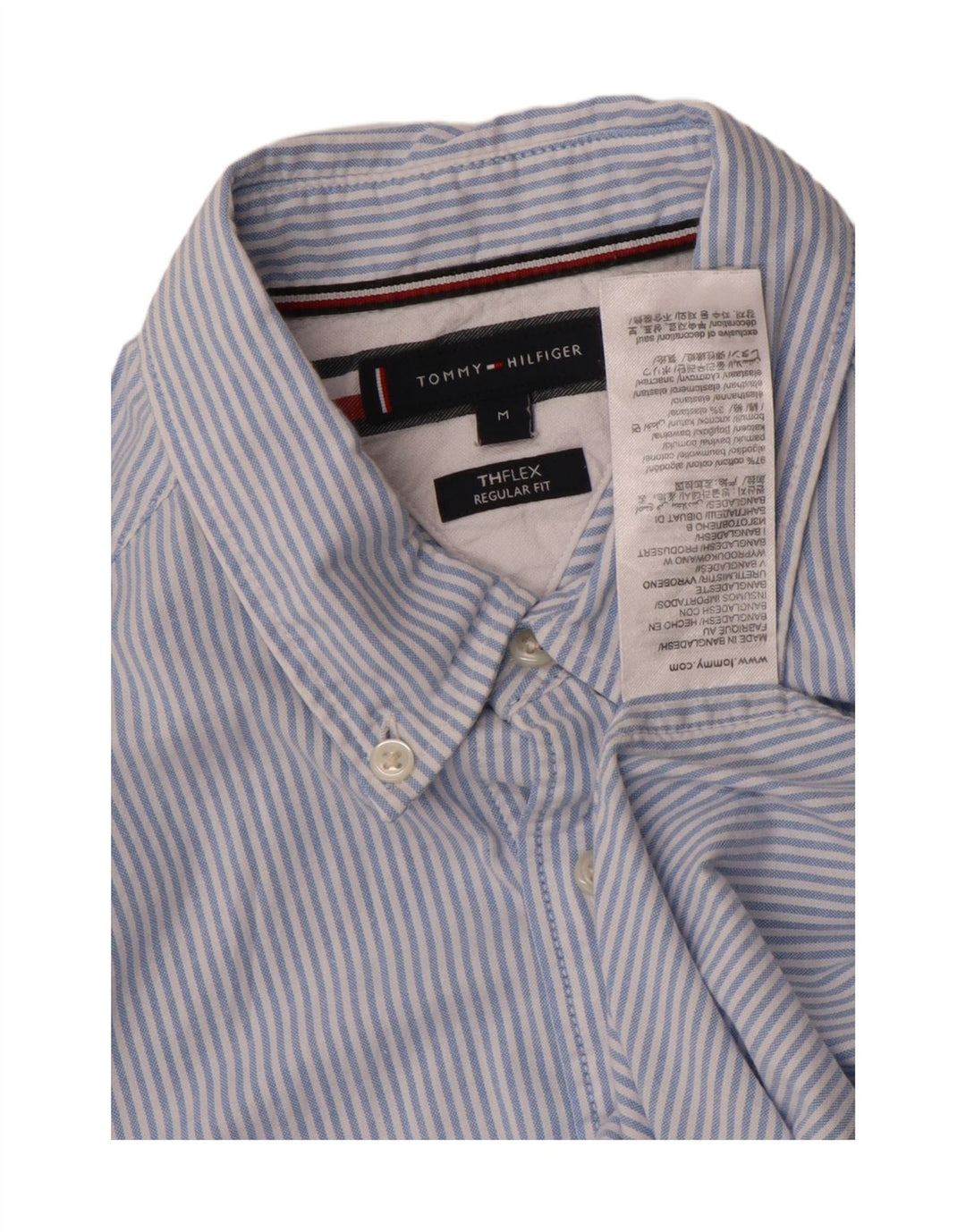 TOMMY HILFIGER Ανδρικό πουκάμισο κανονικής εφαρμογής Βαμβακερό με μεσαίο μπλε ρίγες