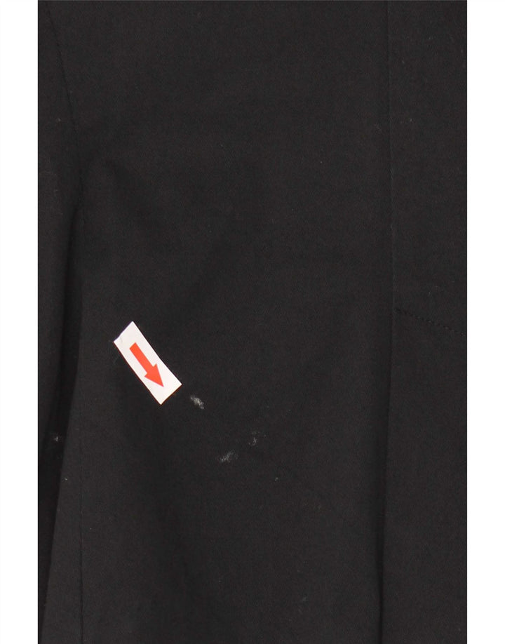 Zara Γυναικείο σακάκι 1 κουμπιού blazer UK 12 μεσαίο μαύρο βαμβακερό