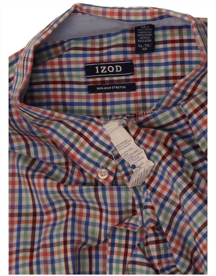 Izod Ανδρικό πουκάμισο XL Πολύχρωμο βαμβακερό Gingham