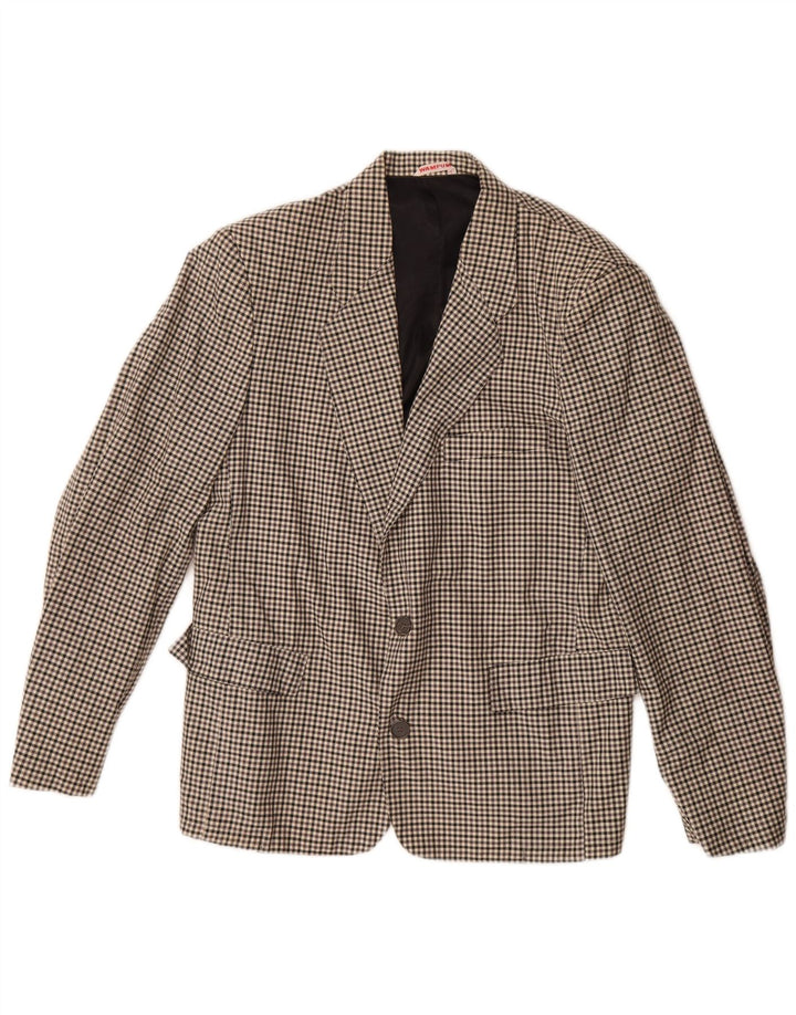 Wampum Ανδρικό σακάκι σακάκι με 2 κουμπιά UK 38 Medium Grey Gingham