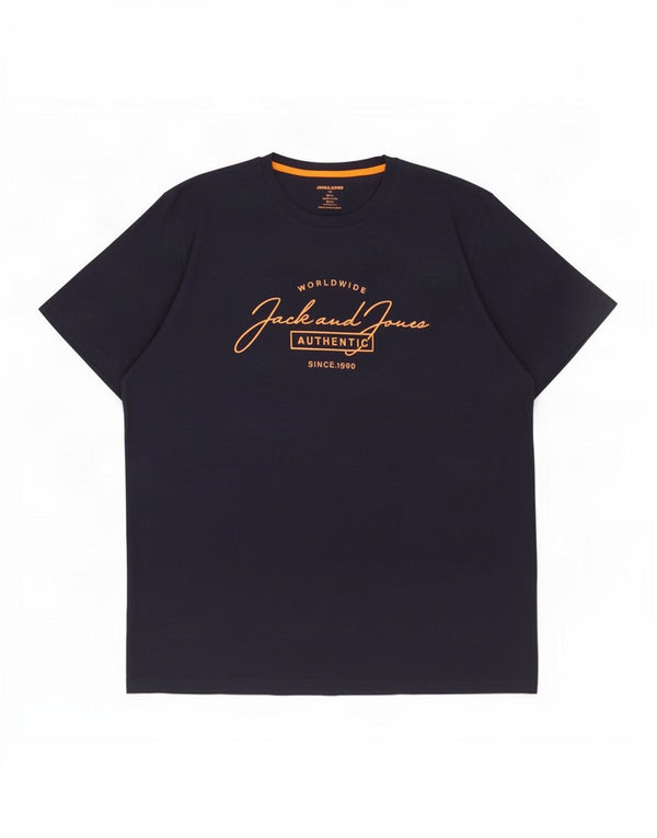 Jack & Jones Ανδρικό γραφικό μπλουζάκι Top 2XL Navy Blue Cotton