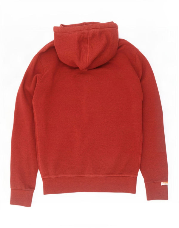 Ανδρικό πουλόβερ με κουκούλα με φερμουάρ Superdry μεγάλο βαμβακερό μπορντό