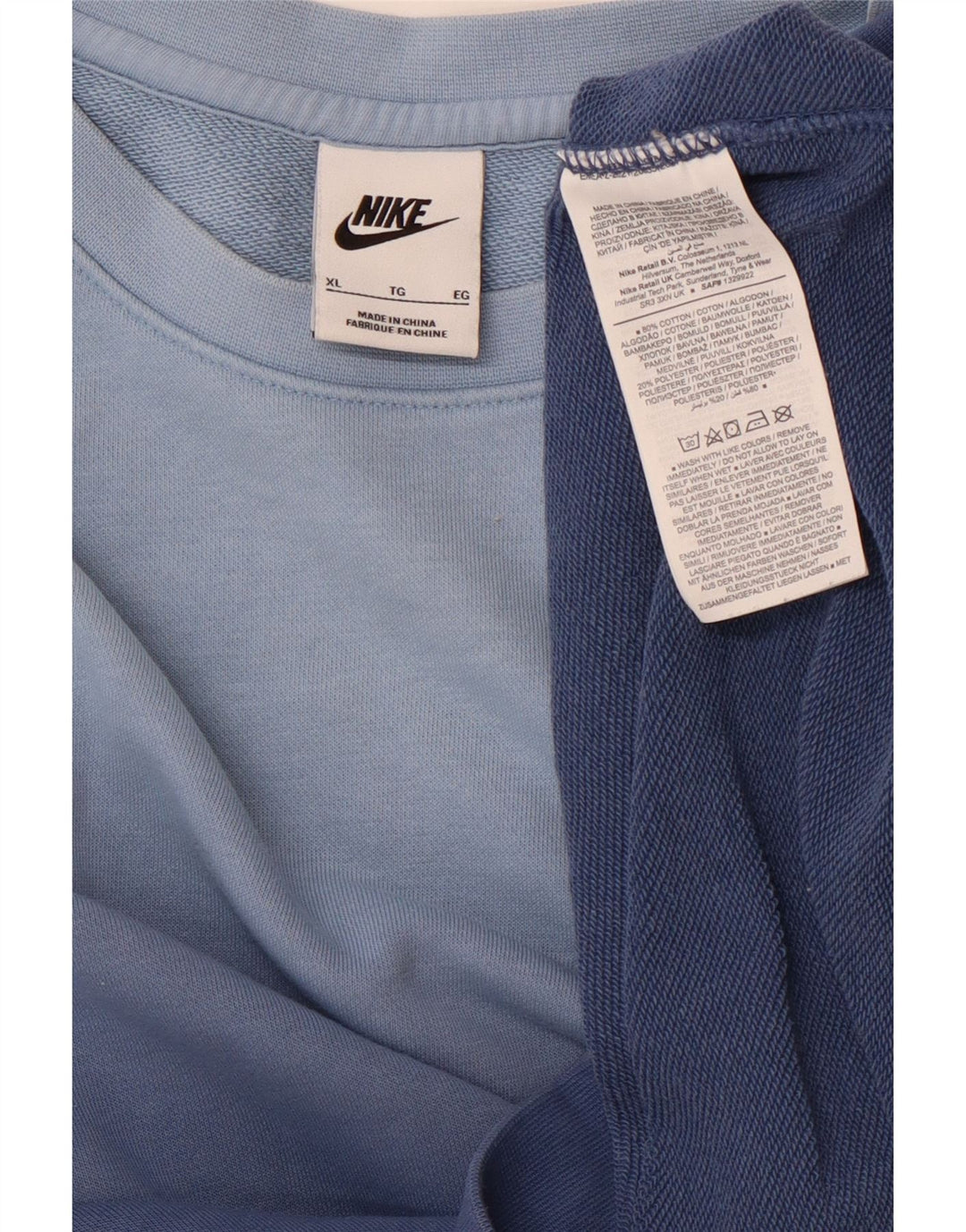 Ανδρικό φούτερ NIKE Jumper XL Blue Colourblock Βαμβακερό