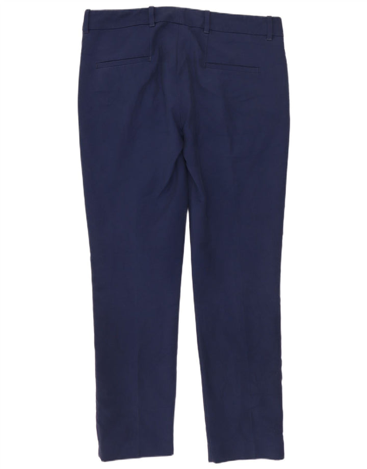 Zara Γυναικείο Slim Chino Παντελόνι Medium W28 L28 Navy Blue