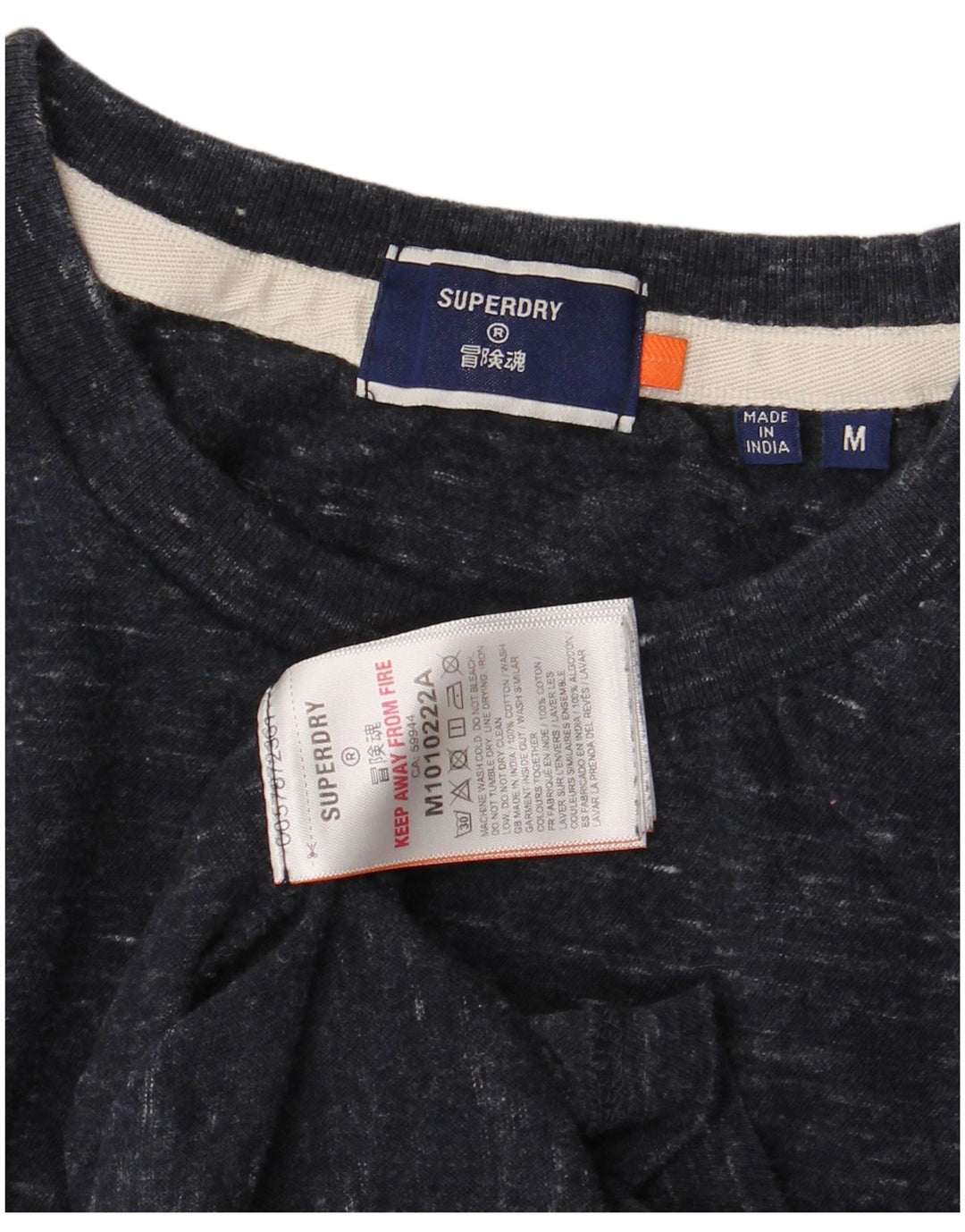 Ανδρικό T-Shirt SUPERDRY Top Βαμβακερό μεσαίο μπλε ναυτικό