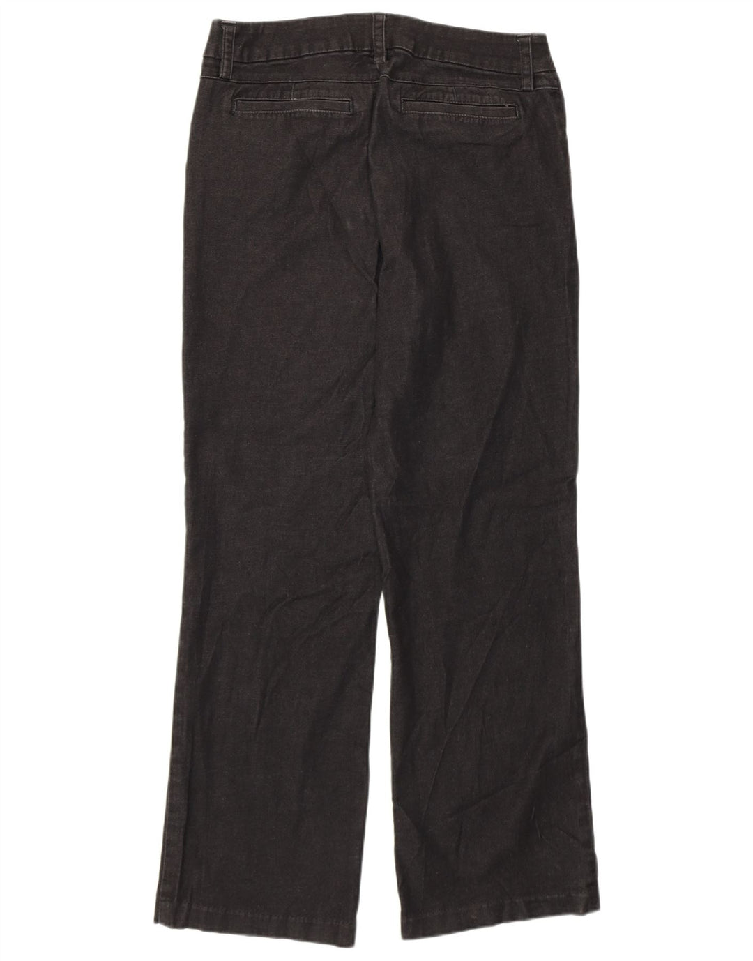 Γυναικεία μοντέρνα σειρά ίσιο casual παντελόνι US 14 XL W36 L31 Μαύρο