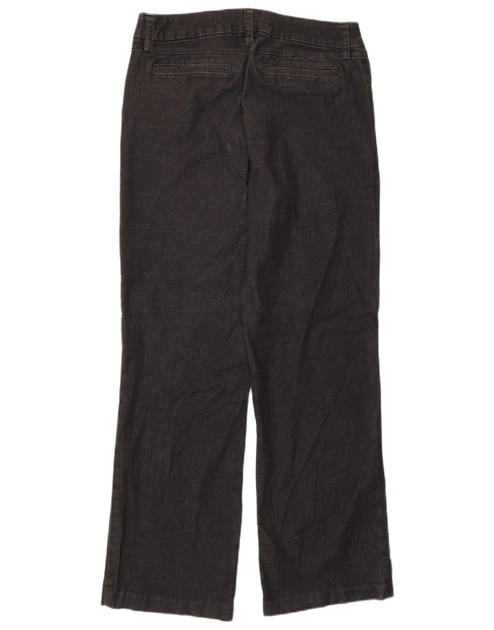 Γυναικεία μοντέρνα σειρά ίσιο casual παντελόνι US 14 XL W36 L31 Μαύρο