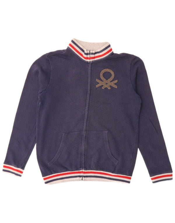 Μπουφάν Benetton Boys Graphic αθλητική φόρμα 13-14 ετών XL Navy Blue Cotton