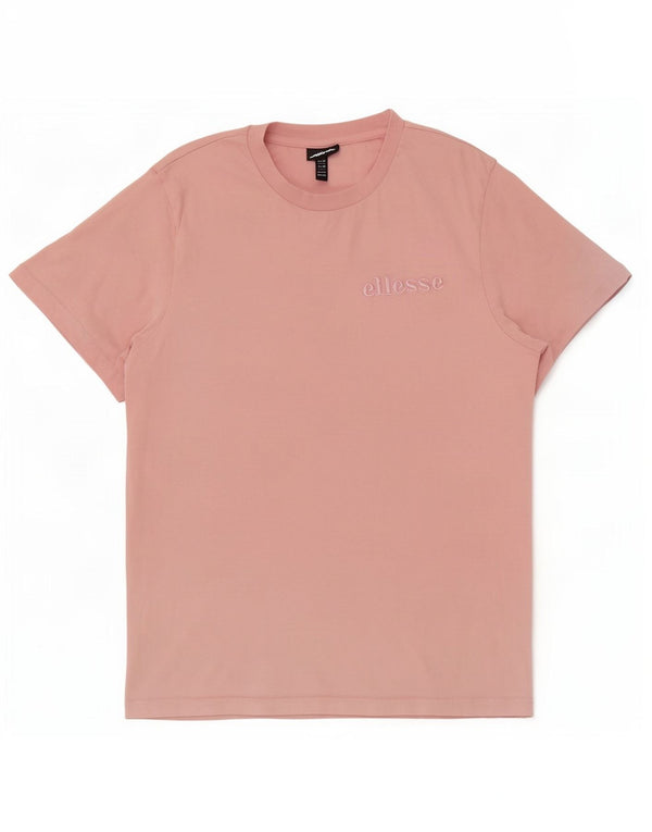 Ellesse Γυναικείο T-Shirt Top UK 14 Medium Pink Cotton
