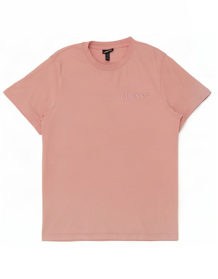 Ellesse Γυναικείο T-Shirt Top UK 14 Medium Pink Cotton
