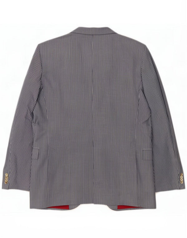 Tommy Hilfiger Mens Tailored Blazer Jacket UK 40 Large Blue Pinstripe