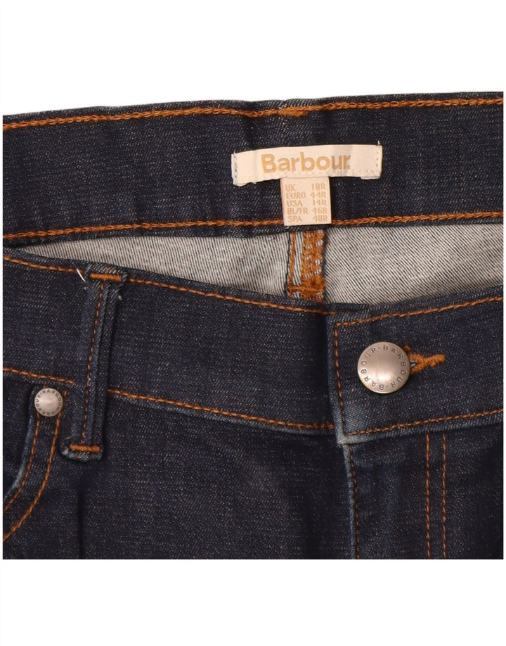 BARBOUR Γυναικεία Straight Jeans UK 18 XL W34 L28 Navy Blue Cotton