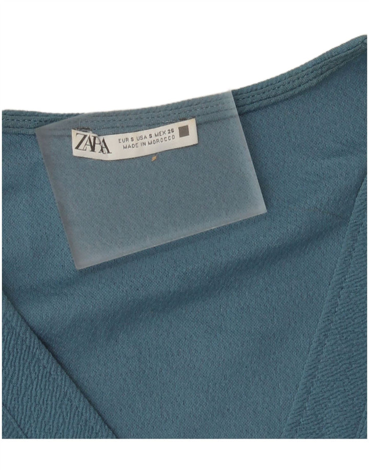 Zara Γυναικείο Oversized Shift φόρεμα UK 10 Small Blue