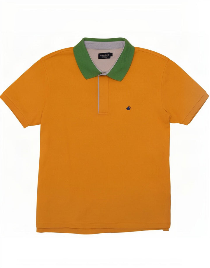 Ανδρικό μπλουζάκι πόλο Brooksfield IT 52 Large Yellow Colourblock