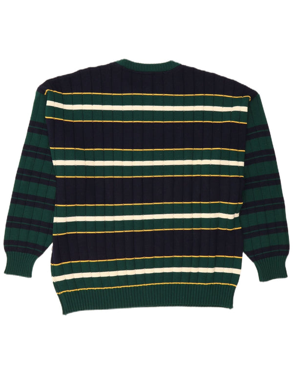 Λευκό Sails Ανδρικό πουλόβερ με λαιμόκοψη 2XL Navy Blue ριγέ