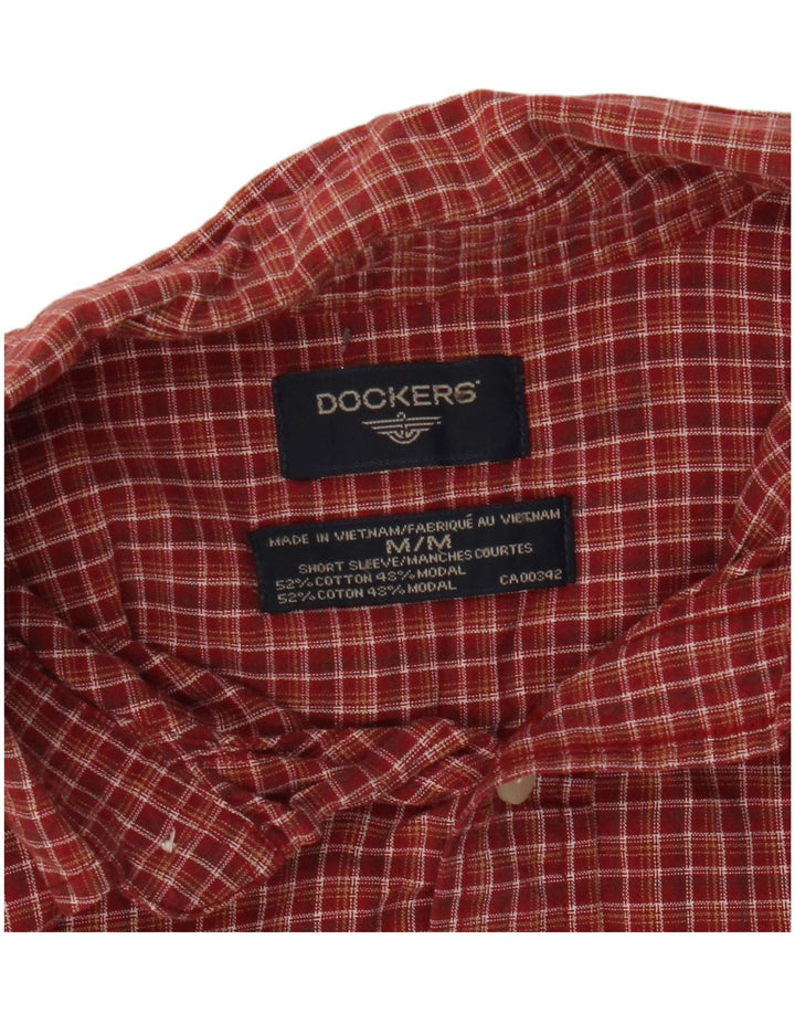 Ανδρικό κοντομάνικο πουκάμισο Dockers, μεσαίο κόκκινο βαμβακερό