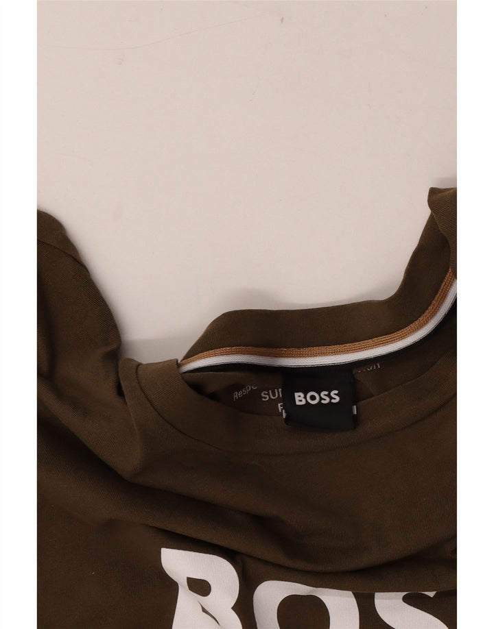 Ανδρικό γραφικό T-Shirt Hugo Boss Top Medium Khaki