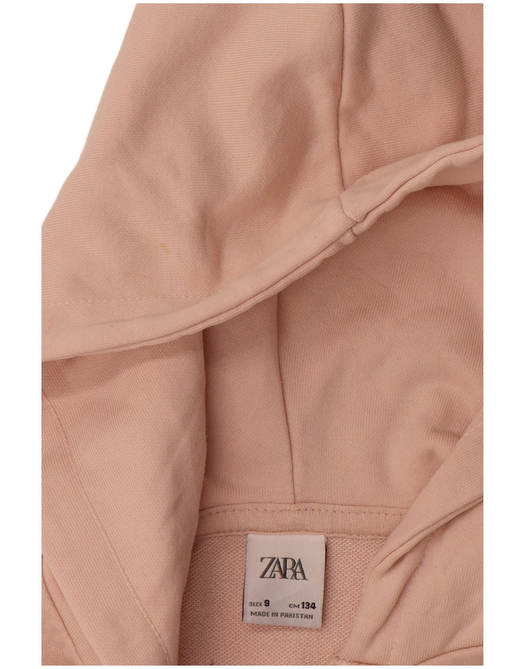 Πουλόβερ ZARA Girls Zip Hoodie 8-9 ετών Ροζ Βαμβακερό
