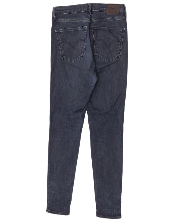 Levi's Womens Mile High Super Skinny Jeans W30 L30 Navy Blue Cotton