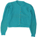 Vintage Γυναικείο Crop Cardigan πουλόβερ UK 14 Medium Blue