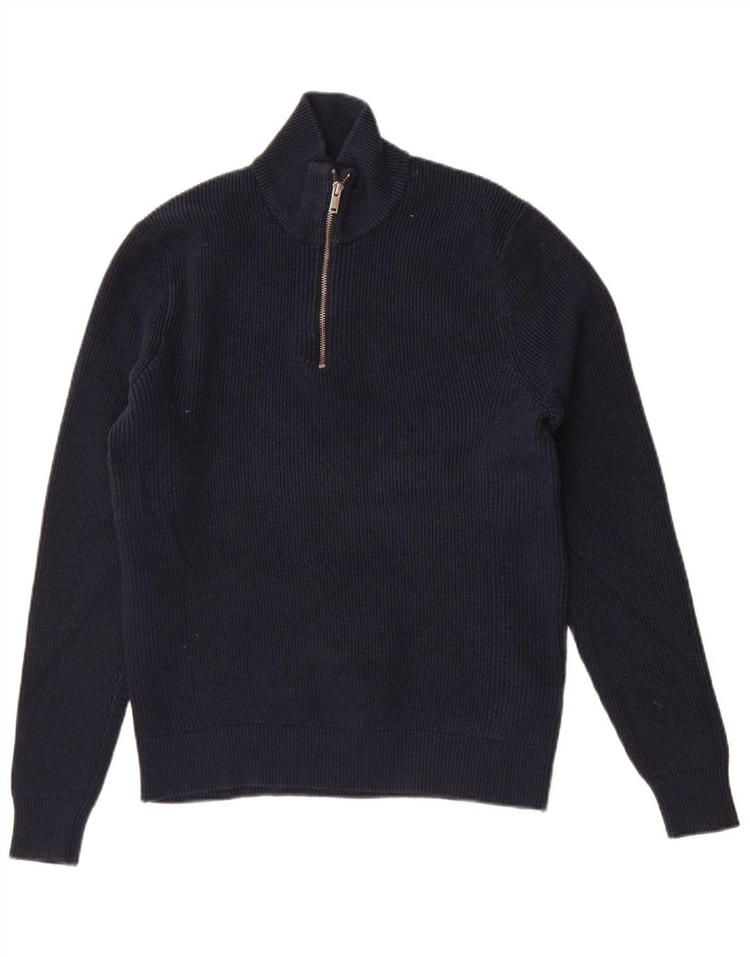 Marks & Spencer Γυναικείο πουλόβερ με φερμουάρ UK 14 Medium Navy Blue