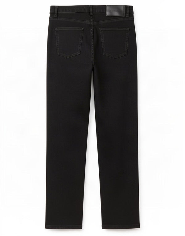 Marks & Spencer Γυναικείο αυτόγραφο Straight Jeans UK 14 Large W32 L28 Black