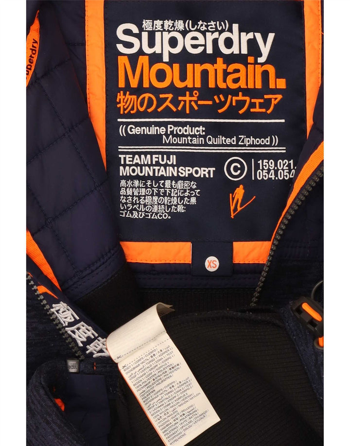 Superdry Ανδρική φόρμα με κουκούλα Top Jacket XS Navy Blue Polyester