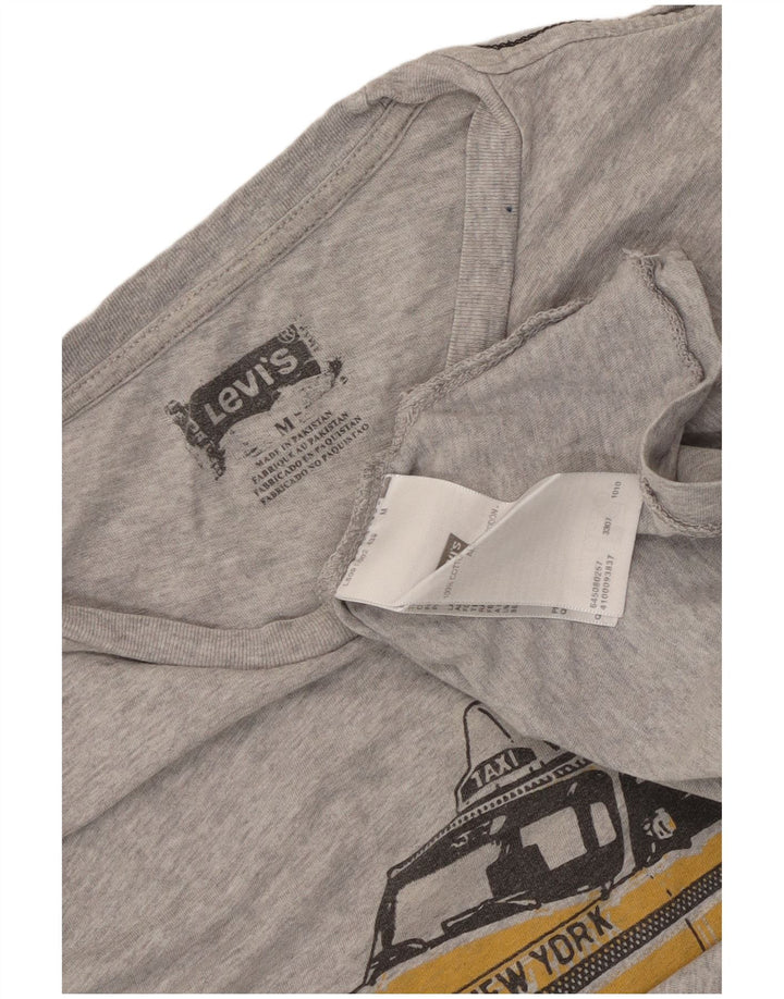 Ανδρικό γραφικό T-Shirt Levi's Top Βαμβακερό με μεσαίο γκρι χρώμα