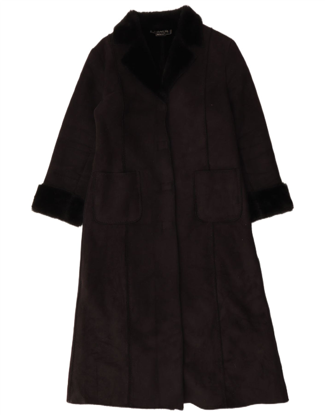 Vintage Γυναικείο Πανωφόρι Sherpa UK 16 Large Μαύρο Πολυεστέρας