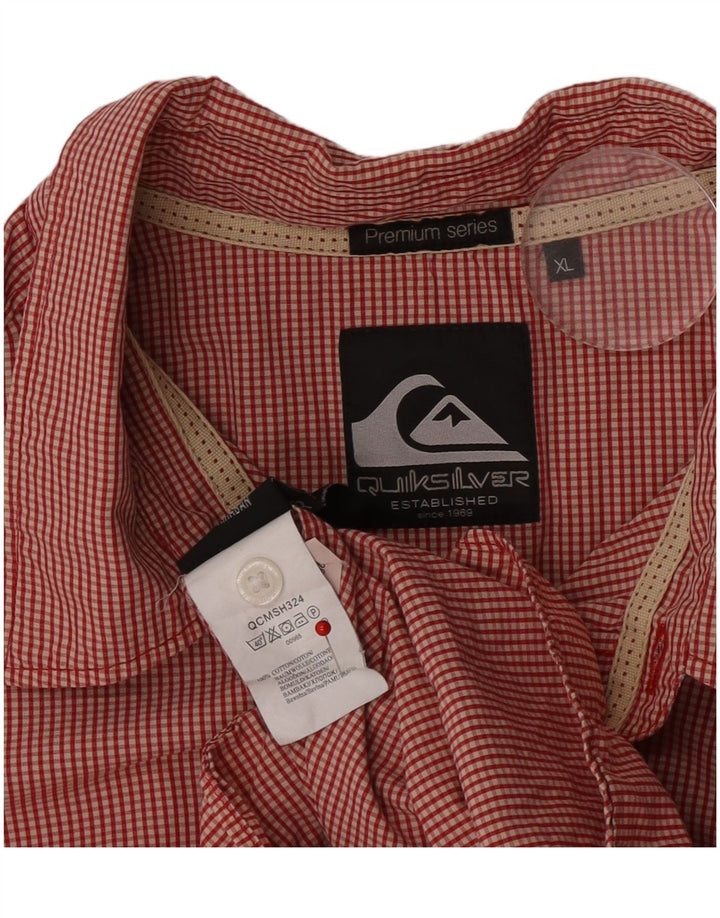 Ανδρικό πουκάμισο Quiksilver XL Red Gingham Cotton