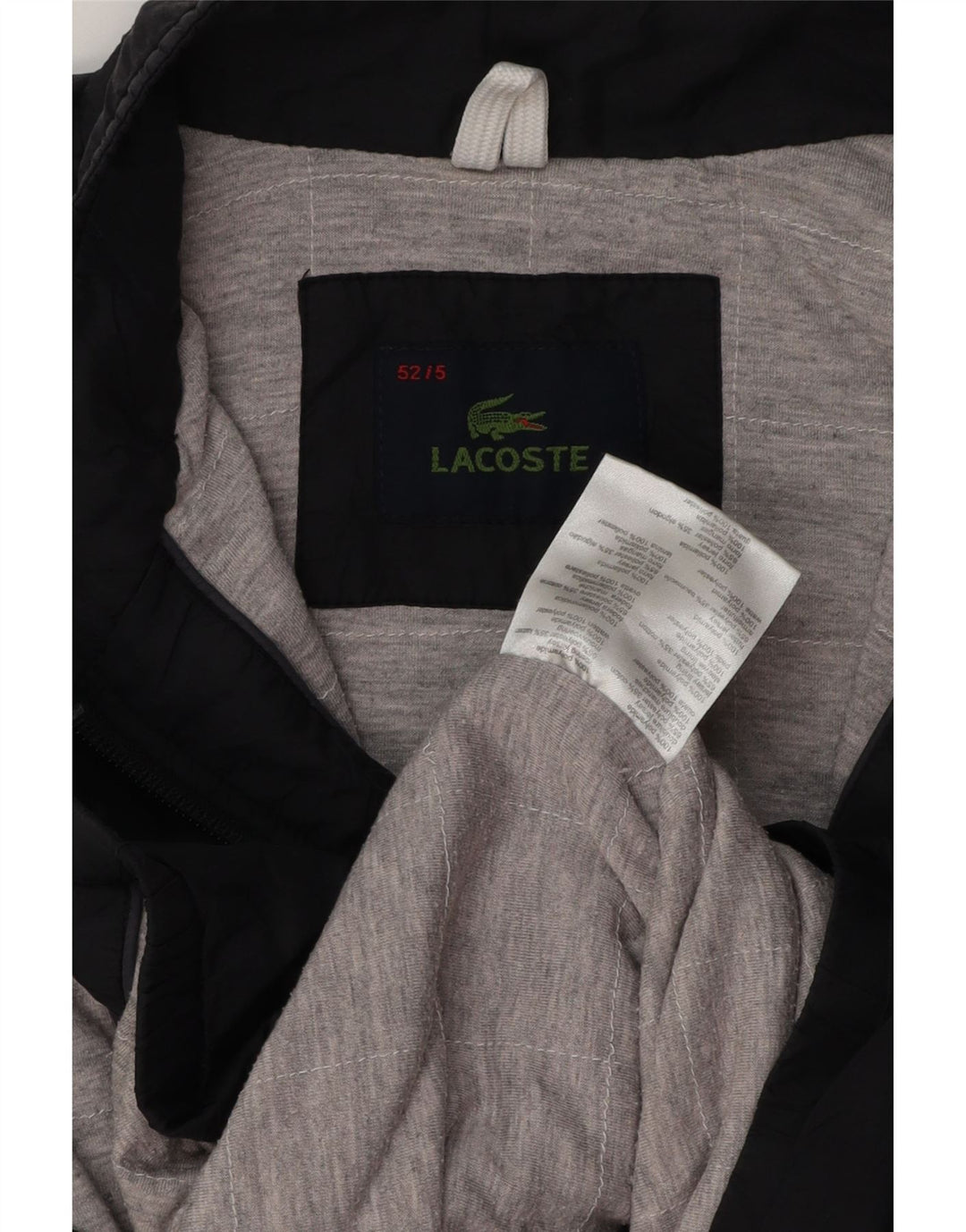 Ανδρικό μπουφάν LACOSTE Bomber Size 5 Large Black Polyamide