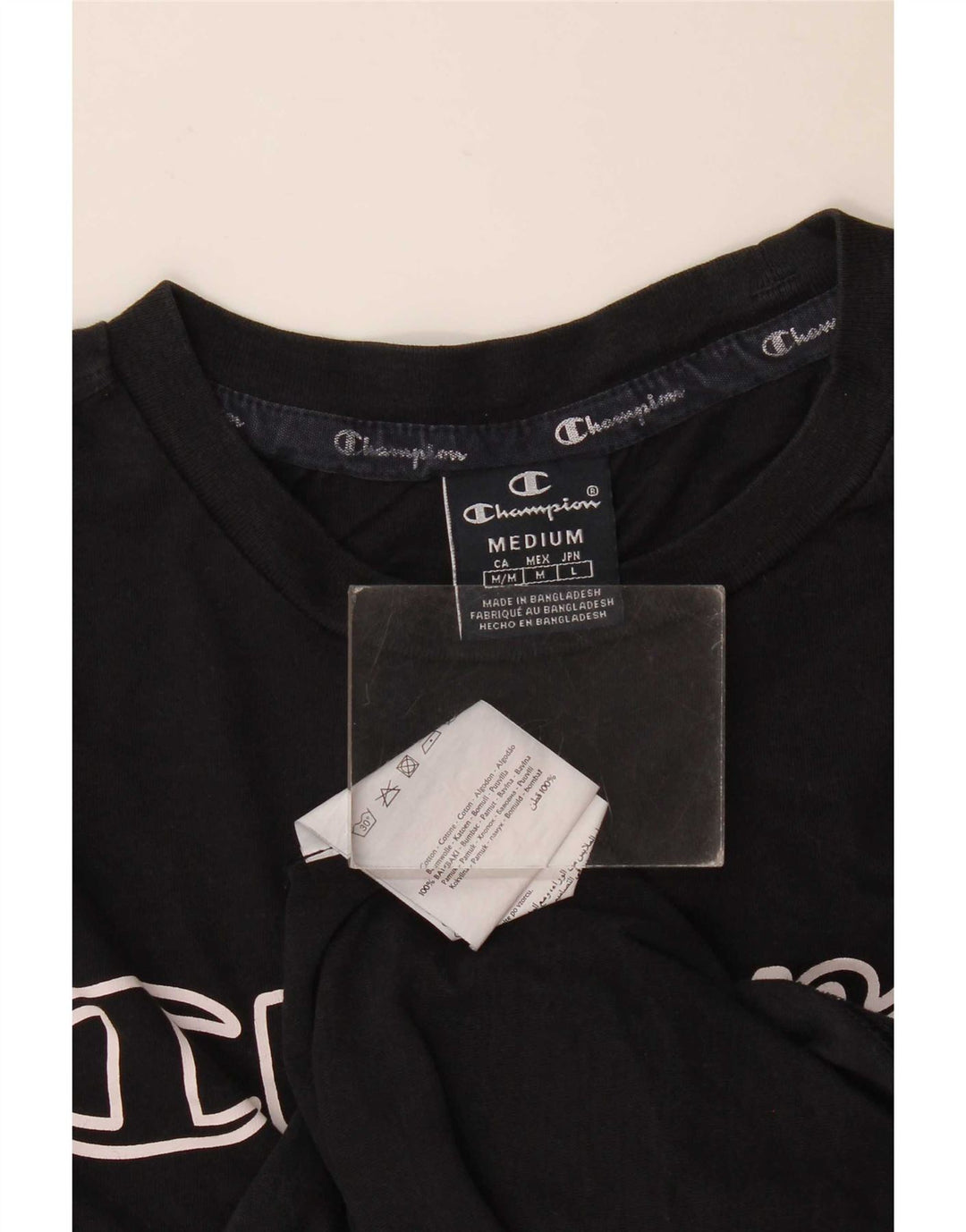 Ανδρικό γραφικό T-Shirt Champion Top Μεσαίο μαύρο βαμβακερό