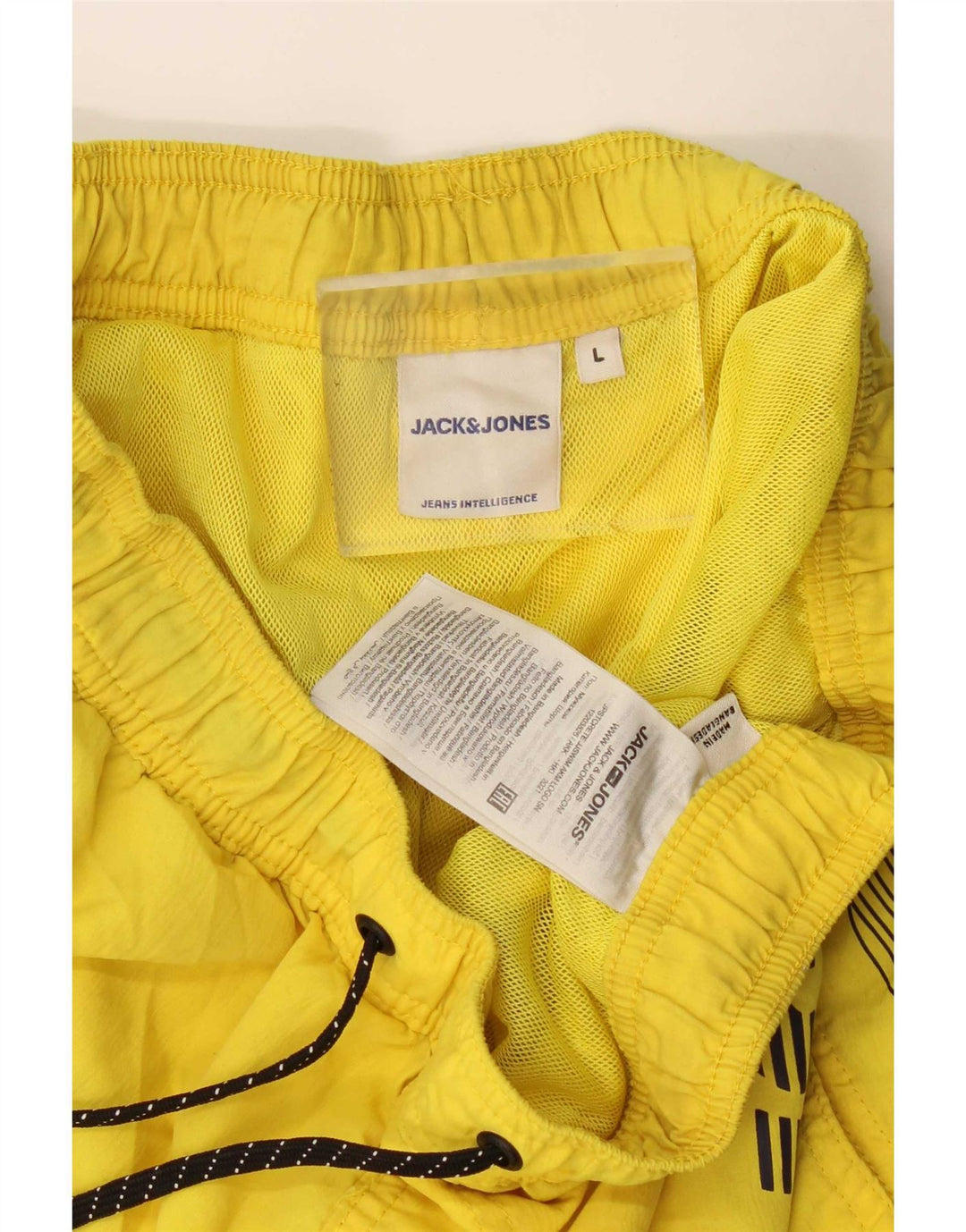 Jack & Jones Ανδρικό γραφικό σορτς κολύμβησης μεγάλο κίτρινο πολυεστέρα