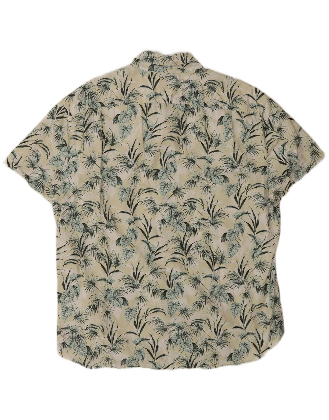 J. CREW Ανδρικό κοντομάνικο πουκάμισο XL κίτρινο φλοράλ βαμβακερό χαβανέζικο