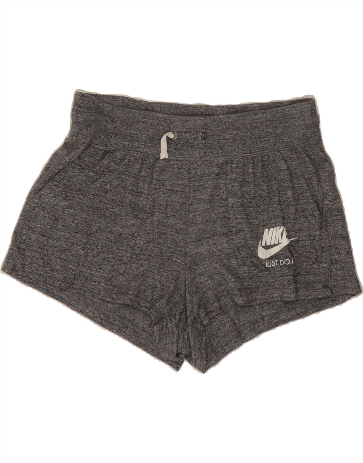 NIKE Womens Sport Shorts UK 12 Medium  Grey Flecked Polyester Vintage Nike and Second-Hand Nike from Messina Hembry 