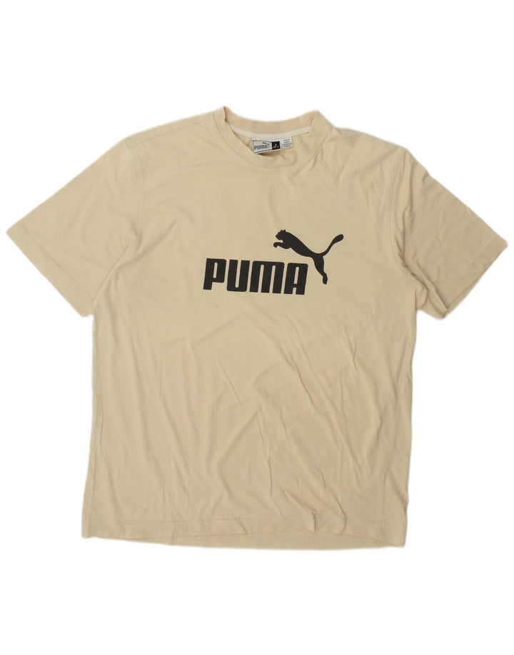 Ανδρικό γραφικό T-Shirt Puma Top Large Beige